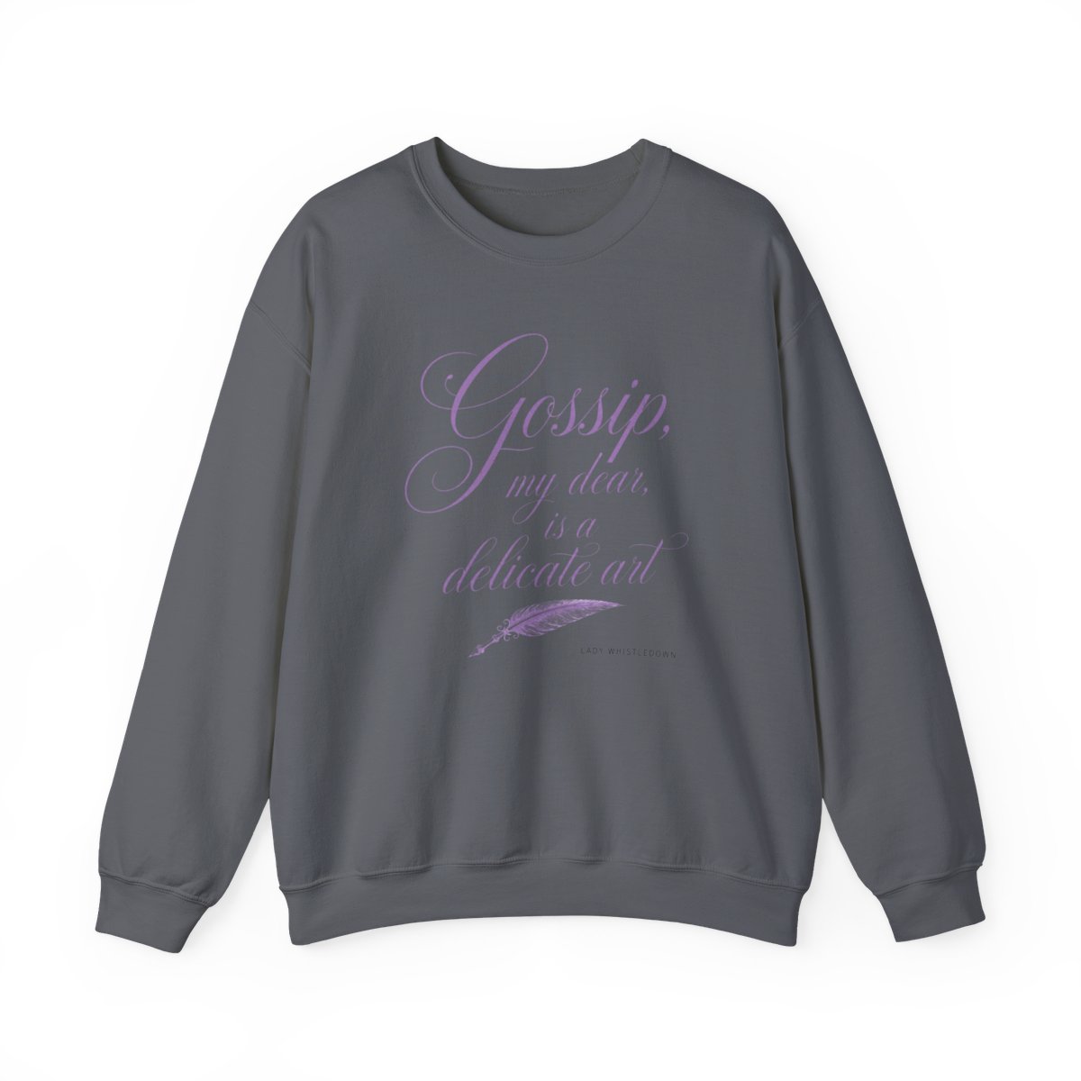 Bridgerton "Gossip, my dear, is a delicate art" Crewneck - alternate angle 3, merchandise
