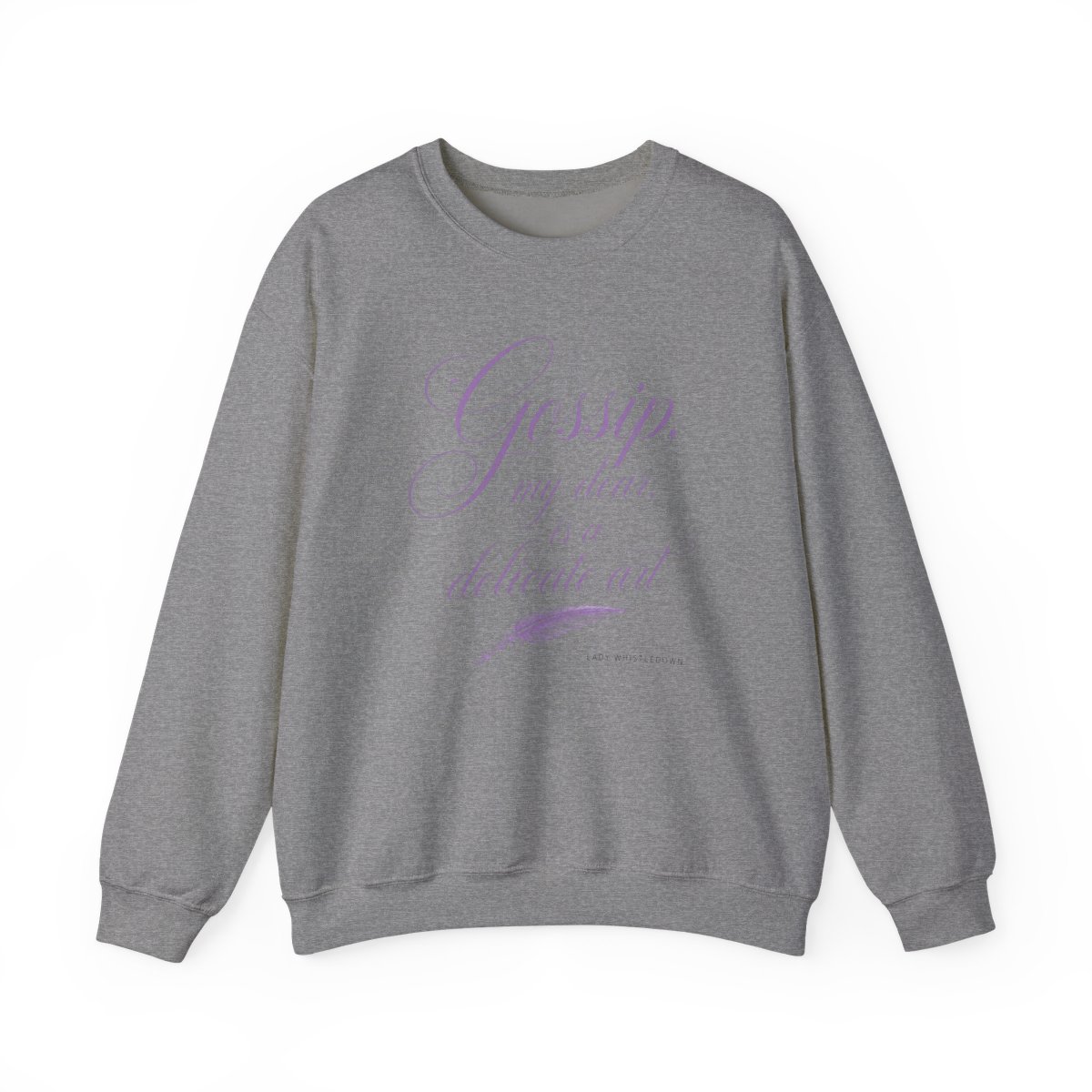 Bridgerton "Gossip, my dear, is a delicate art" Crewneck - alternate angle 2, merchandise